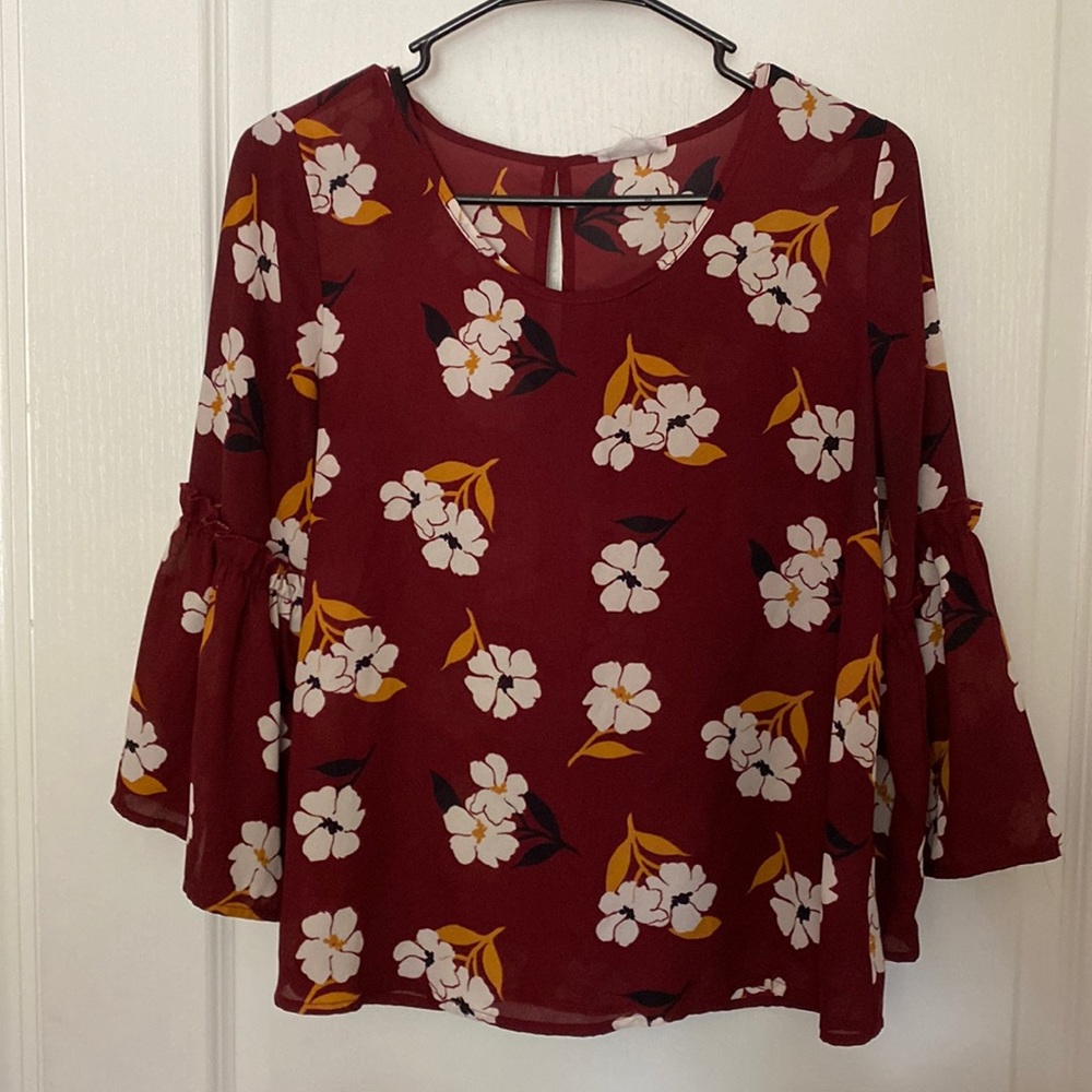 Maroon Sienna Sky blouse